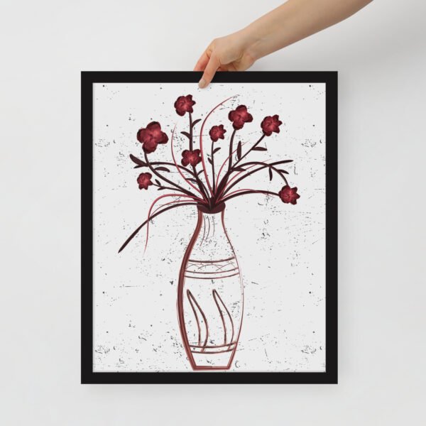 Simple Vase with Flowers Poster