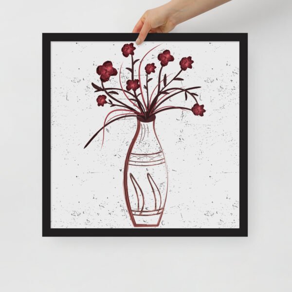 Simple Vase with Flowers Poster