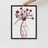 Simple Vase with Flowers Poster