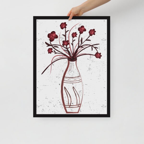 Simple Vase with Flowers Poster