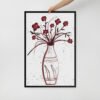 Simple Vase with Flowers Poster