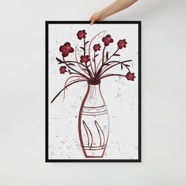 Simple Vase with Flowers Poster