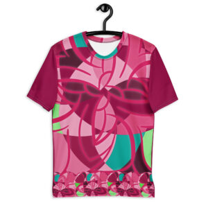 Men's All-over Print Crimson Floral Abstract T-shirt