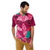 Men's All-over Print Crimson Floral Abstract T-shirt