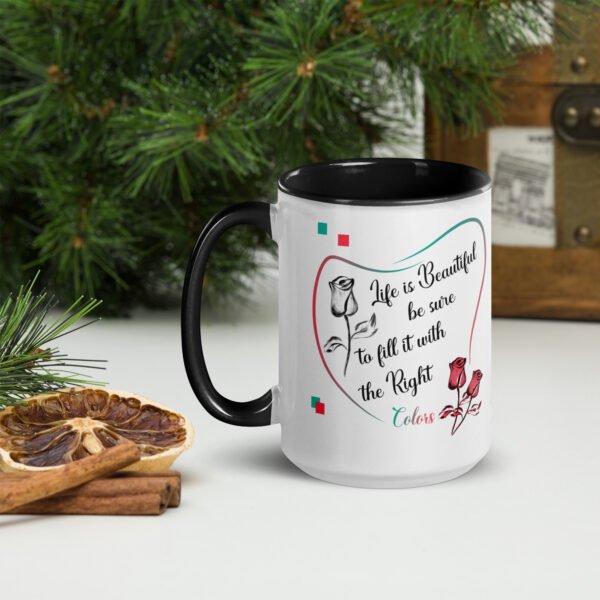 white-ceramic-mug-with-color-inside-black-15oz-left-64eb5a1bc6945.jpg Life is Beautiful - Mug with Color Inside