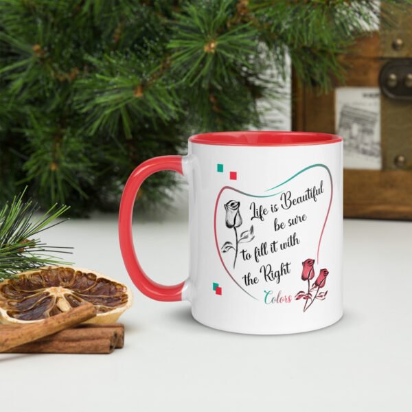 white-ceramic-mug-with-color-inside-red-11oz-left-64eb5a1bc50c6.jpg Life is Beautiful - Mug with Color Inside