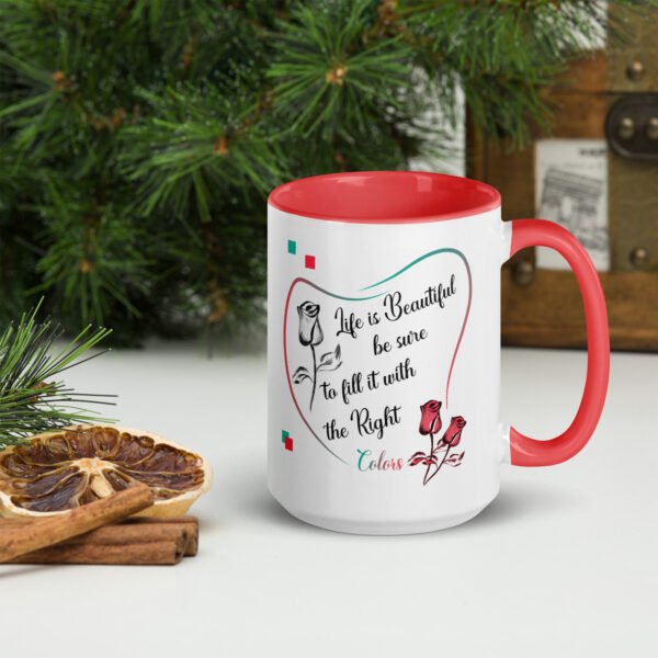 white-ceramic-mug-with-color-inside-red-15oz-right-64eb5a1bc6e0d.jpg Life is Beautiful - Mug with Color Inside