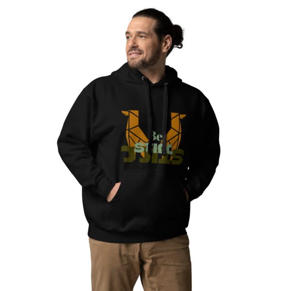 unisex-premium-hoodie-black-front-64f7038b96f16.jpg Be Still Llama Geometrical Art - Unisex Hoodie