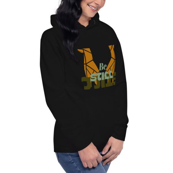 unisex-premium-hoodie-black-right-front-64f7038b96bdc.jpg Be Still Llama Geometrical Art - Unisex Hoodie