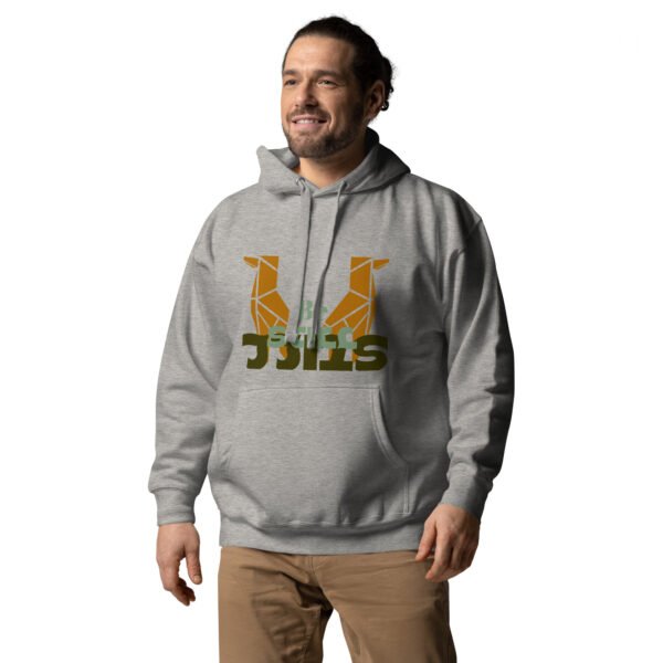 unisex-premium-hoodie-carbon-grey-left-front-64f7038b98a72.jpg Be Still Llama Geometrical Art - Unisex Hoodie
