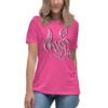 womens-relaxed-t-shirt-berry-front-65ad5ba47e7f3.jpg Women's Relaxed Fly high or Swim Custom T-Shirt